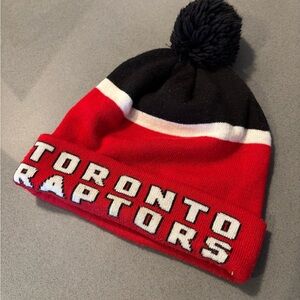 Toronto raptors Beanie Hat Pom Pom Men Red And Black Adidas